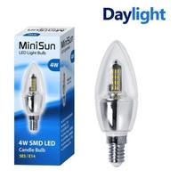 4 Watt SES LED Candle Lamp Daylight White 330 Lumens