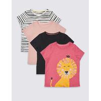 4 pack pure cotton tops with staynew 3 months 5 years