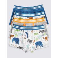 4 Pack Cotton Trunks with Stretch (2-8 Years)