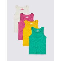 4 Pack Cotton Vests with Stretch (3 Months - 5 Years)