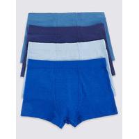 4 Pack Cotton Trunks with Stretch (18 Months - 16 Years)