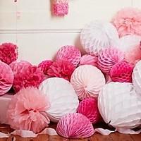 4 pcs 6 inch 15cm honeycomb tissue paper flower ball for wedding party ...