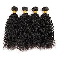 4 Pcs/Lot Brazilian Curly Virgin Hair Weave Natural Black 100% Remy Human Hair Extensions for Black Women 400g