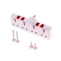 4 way individually switched surge protector with neon lamp indicators  ...