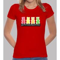 4 bears. girl t-shirt tight red