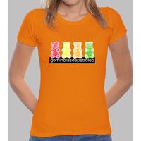 4 bears. girl t-shirt orange