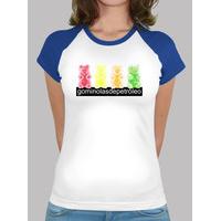 4 bears girl t shirt blue baseball