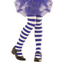 4 6 years blue white girls striped pantyhose