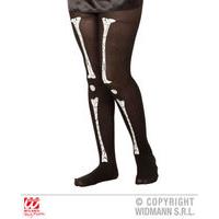 4-6 Years Black Skeleton Girl Tights