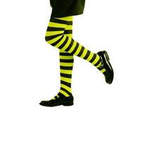 4-6 Years Green & Black Striped Pantyhose