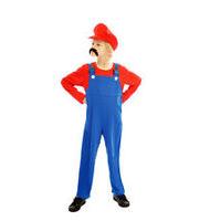 4 6 years small red boys super workman costume