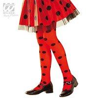 4 6 years red black girls ladybug tights