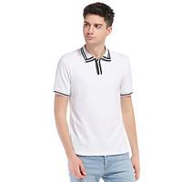 4 Colors Plus Size S-3XL Men\'s Going out Casual/Daily Vintage Simple Spring Summer PoloSolid Shirt Collar Short Sleeve Cotton Thin