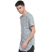 4 Colors Plus Size S-3XL Men\'s Going out Casual/Daily Simple Spring Summer T-shirtSolid Round Neck Short Sleeve Cotton Thin