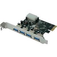 4 ports USB 3.0 controller card USB type A PCIe Digitus