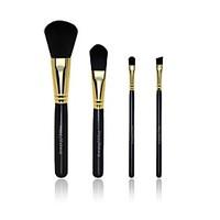 4 Makeup Brushes Set / Blush Brush / Eyeshadow Brush / Brow Brush / Foundation Brush Synthetic Hair Travel / Portable WoodFace / Eye /