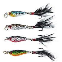 4 pcs Hard Bait Random Colors g/Ounce mm inch, Metal General Fishing