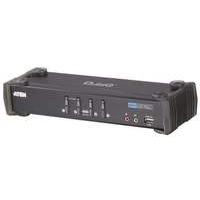 4 Port Dvi / Usb Kvmp Switch With Audio Support (4 Kvm Cables Included)