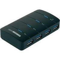 4 ports USB 3.0 hub Renkforce Black