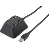 4 ports USB 3.0 hub + LED indicator lights Renkforce \