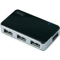 4 ports USB 2.0 hub Digitus DA-70220 Black/silver