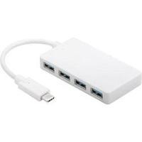 4 ports USB 3.0 hub Goobay White