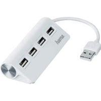 4 ports USB 2.0 hub Hama White