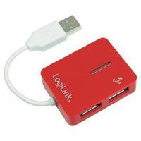 4 ports USB 2.0 hub LogiLink UA0140 Red