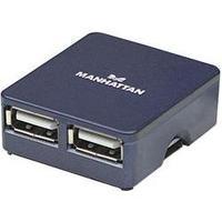 4 ports USB 2.0 hub Manhattan Blue