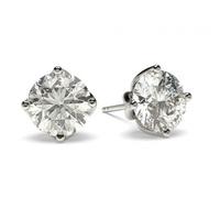 4 prong setting stud earring