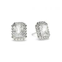 4 Prong Setting Halo Earring