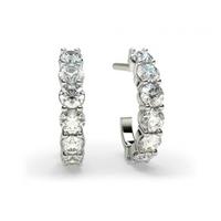 4 Prong Setting Round Diamond Designer Stud Earrings