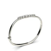 4 Prong Setting Round Diamond Bangle