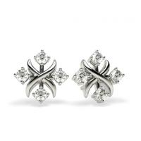 4 Prong Setting Round Diamond Designer Stud Earrings