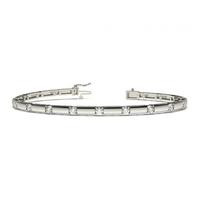 4 Prong Setting Round Diamond Designer Bracelet