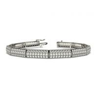 4 Prong Setting Round Diamond Designer Bracelet