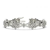 4 Prong Setting Round Diamond Designer Bracelet