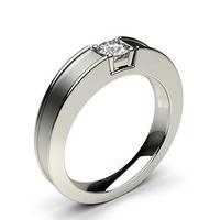 4 Prong Setting Round Diamond Mens Ring