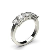 4 Prong Setting Plain Five Stone Ring