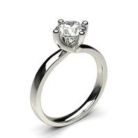 4 Prong Setting Plain Engagement Ring