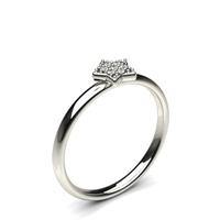 4 Prong Setting Round Diamond Delicate Ring