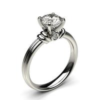 4 Prong Setting Plain Engagement Ring