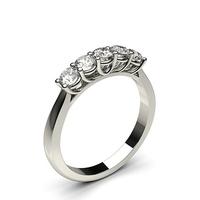 4 Prong Setting Plain Five Stone Ring