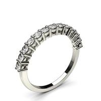 4 Prong Setting Half Eternity Diamond Ring