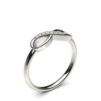 4 Prong Setting Round Diamond Delicate Ring