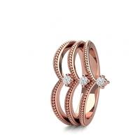 4 Prong Setting Round Diamond Fashion Ring