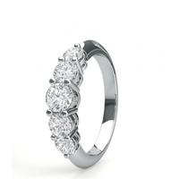 4 Prong Setting Plain Five Stone Ring