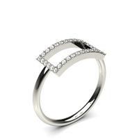 4 Prong Setting Round Diamond Delicate Ring