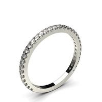 4 Prong Setting Half Eternity Diamond Ring