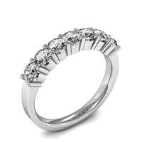 4 Prong Setting Plain Seven Stone Ring